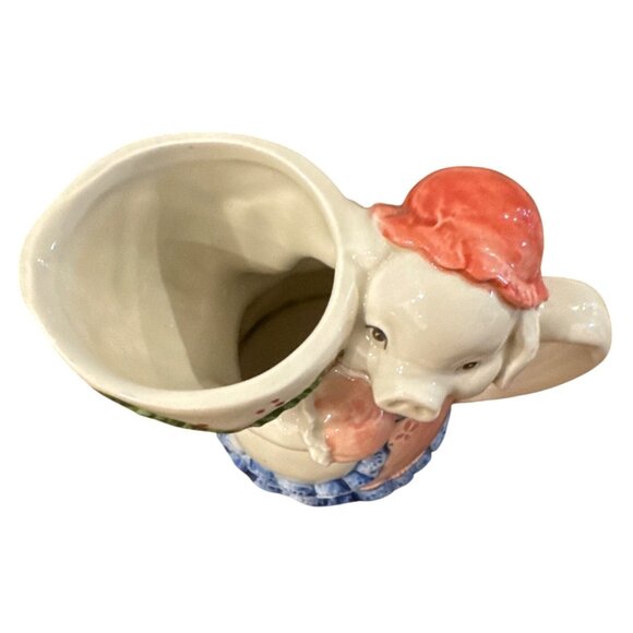 Vintage Lucchese Classics Handmade Otagiri Handcrafted Ceramic Pig Creamer White - Picture 2 of 8